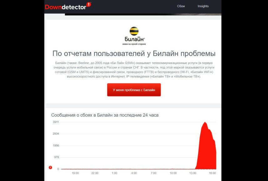 У «Билайна» и «МТС» произошел глобальный сбой — Мегаполис