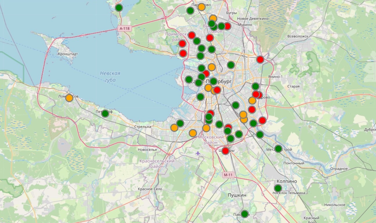 Карта пыльцы санкт петербург