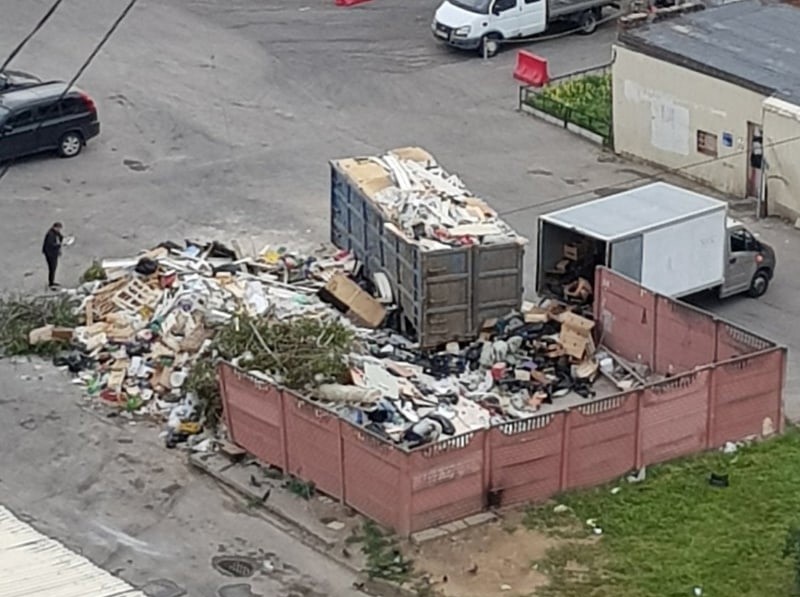 Жители улицы Подвойского умоляют закрыть помойку под окнами, которую ...