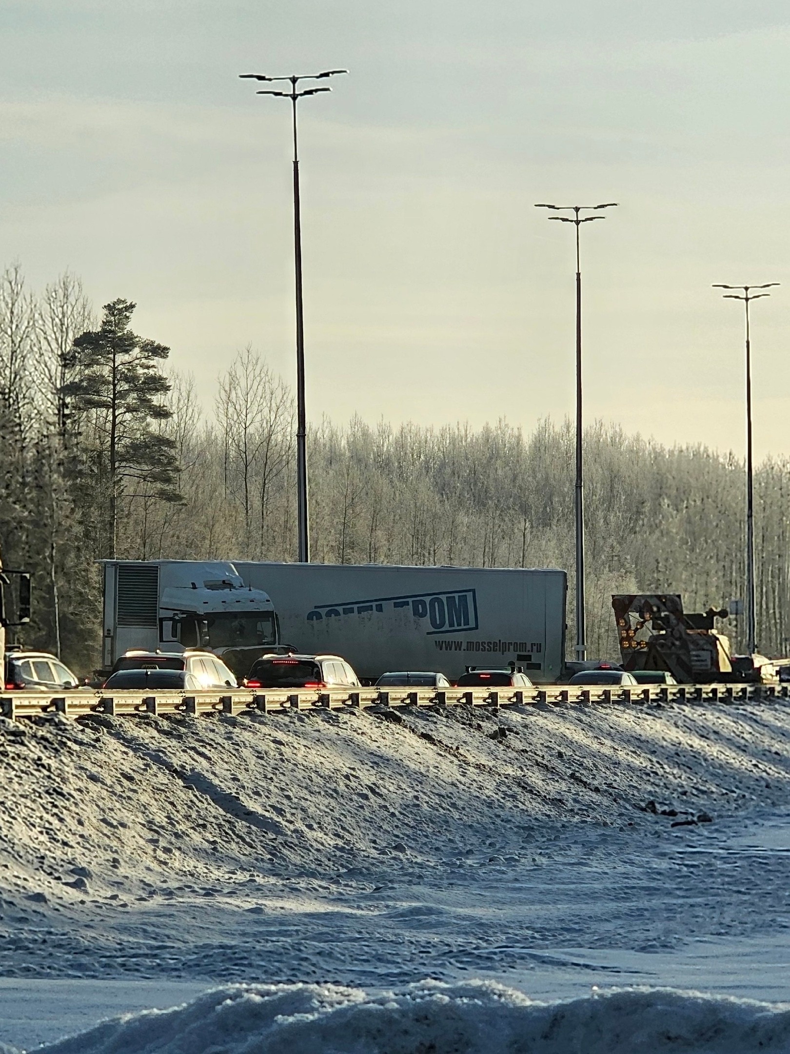 Трасса М-11 снова перекрыта из-за аварии: в Тосненском районе Ленобласти ее  перегородила фура — Мегаполис